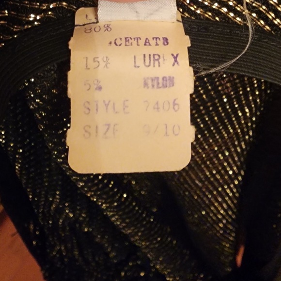 Stunning Vintage New Leaf by Samir Gold Accordion Pleated 70s Dress 9/10 - Picture 9 of 9